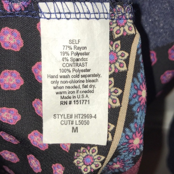 Kaileigh Mixed Print Paisley Top  B12 - Picture 5 of 5